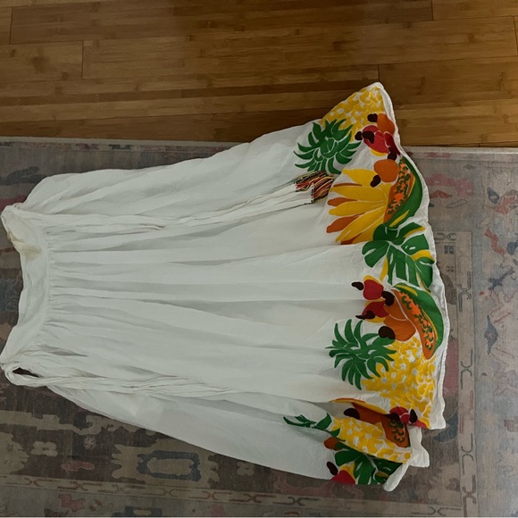 FARM Rio Embroidered Fruits Side Bow Midi Skirt - Picture 2 of 3